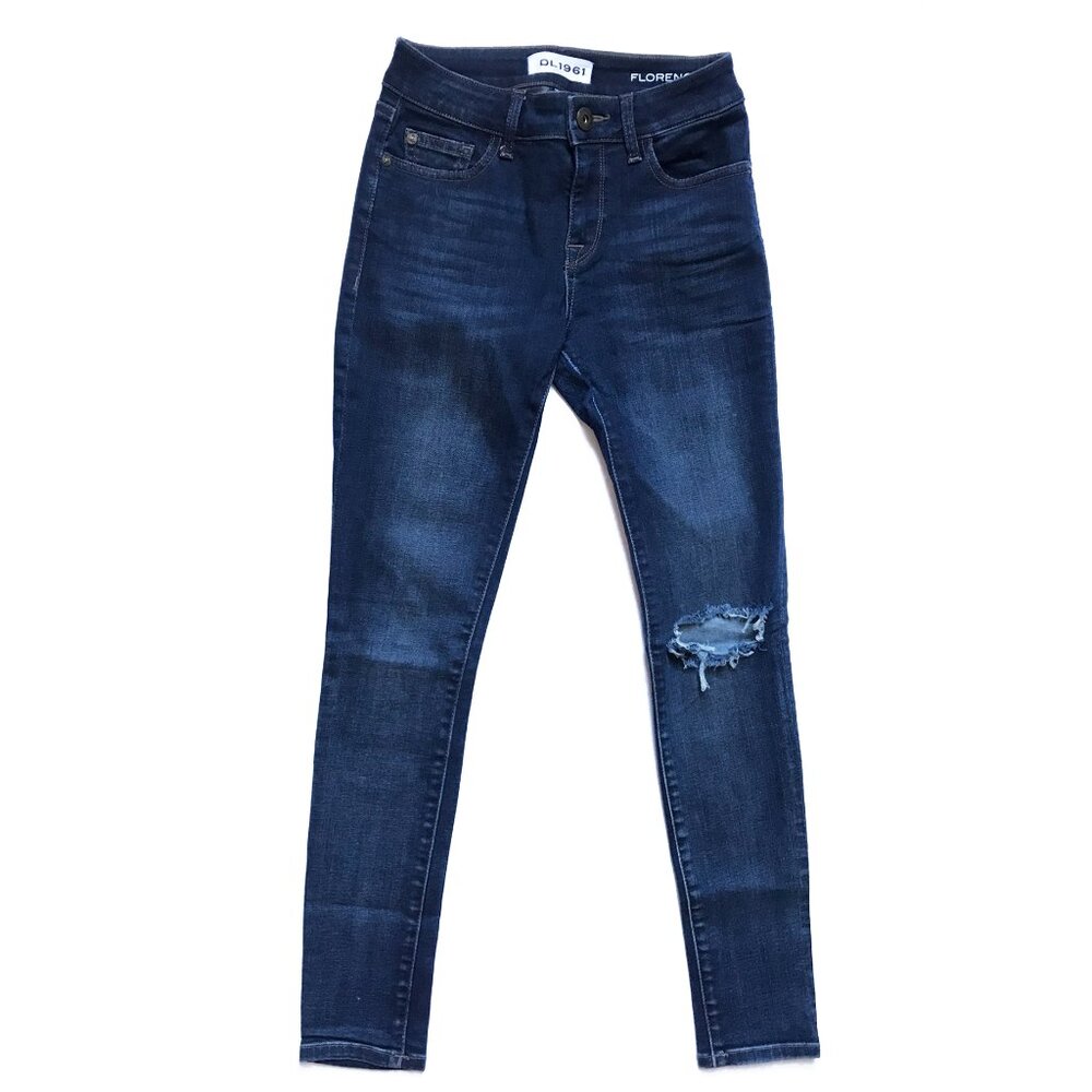 DL1961 Florence Instasculpt Dark Wash Mid Rise Skinny Denim Jeans 24